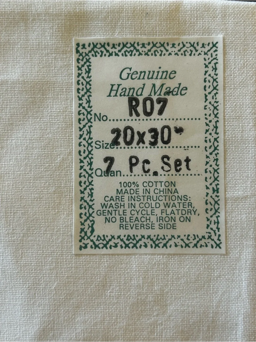 Set Of 7 Days A Week Rooster  Hand Embroidered Tea Towels - New In Packaging